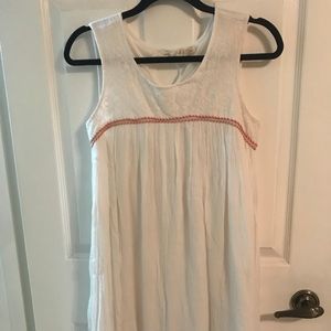 White gauze-like swing dress